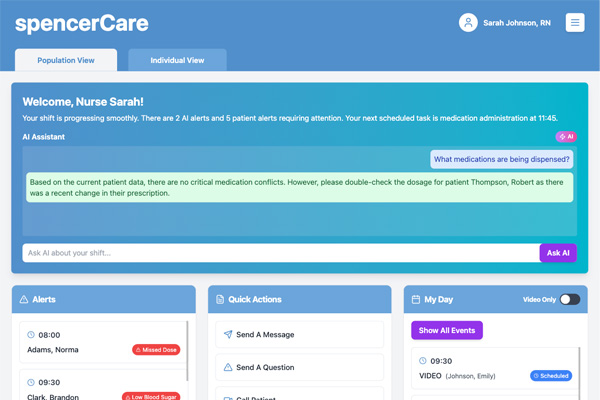 Healthcare Management Dashboard Interface